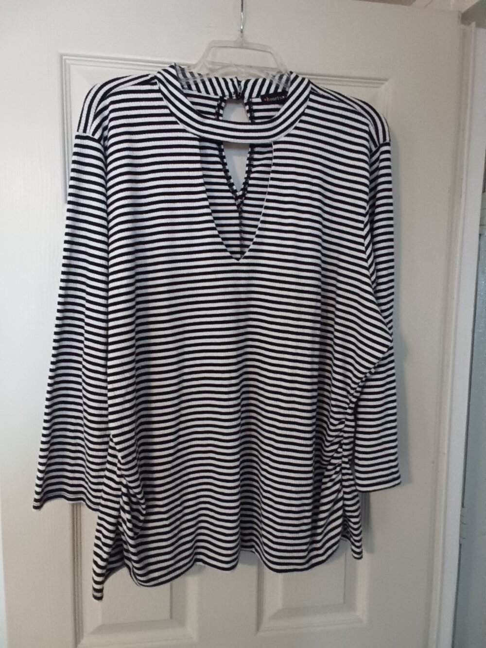 HEART & SOUL Striped Top - 3X